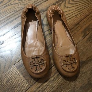 Tory Burch Tan Leather Flats